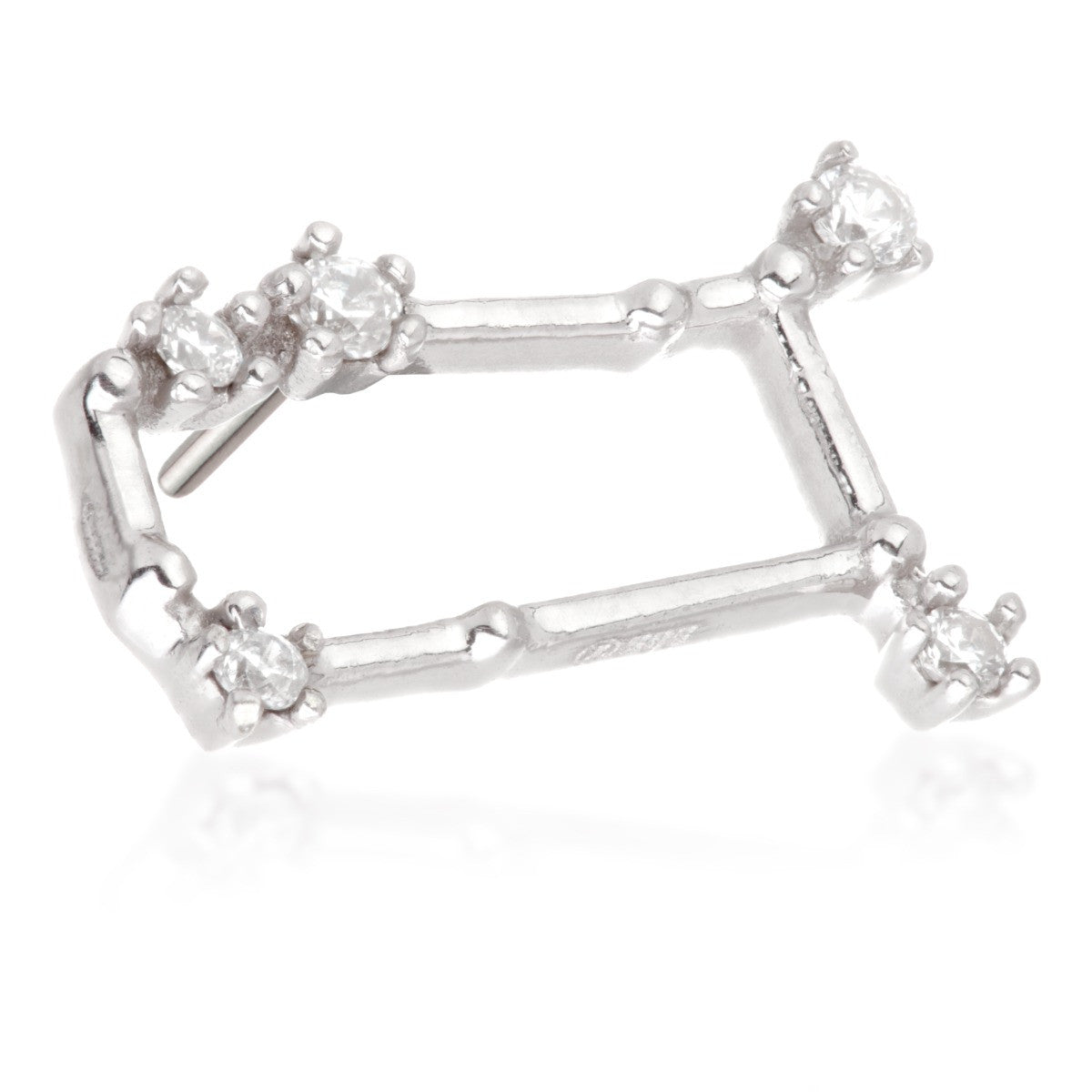 Gemini Threadless Jewelled Zodiac Constellation Pin Attachment