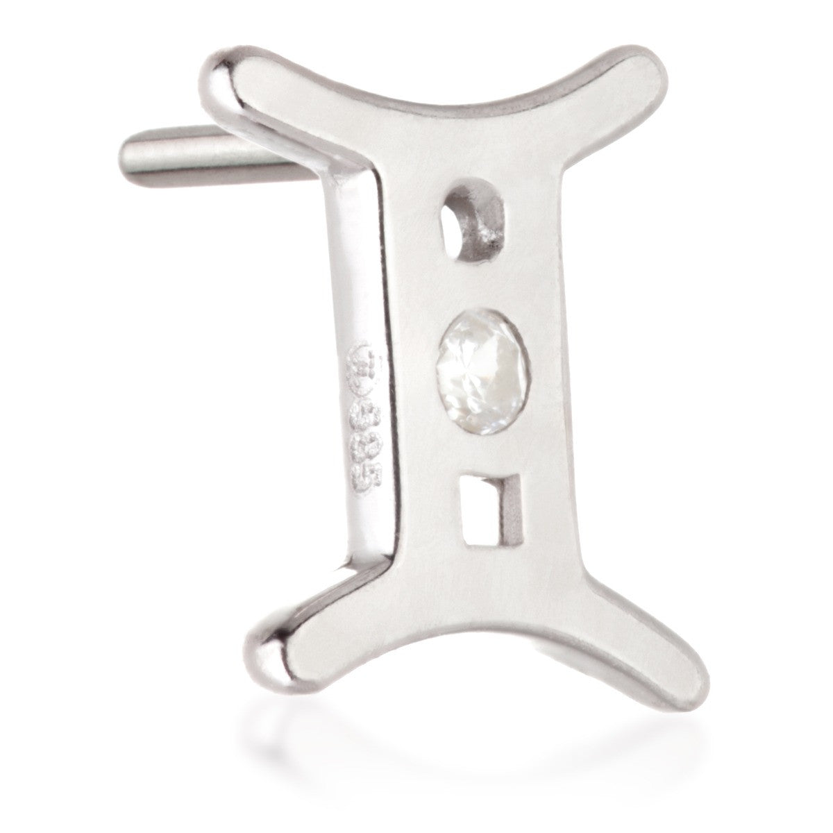 Gemini Threadless Jewelled Zodiac Pin Attachment