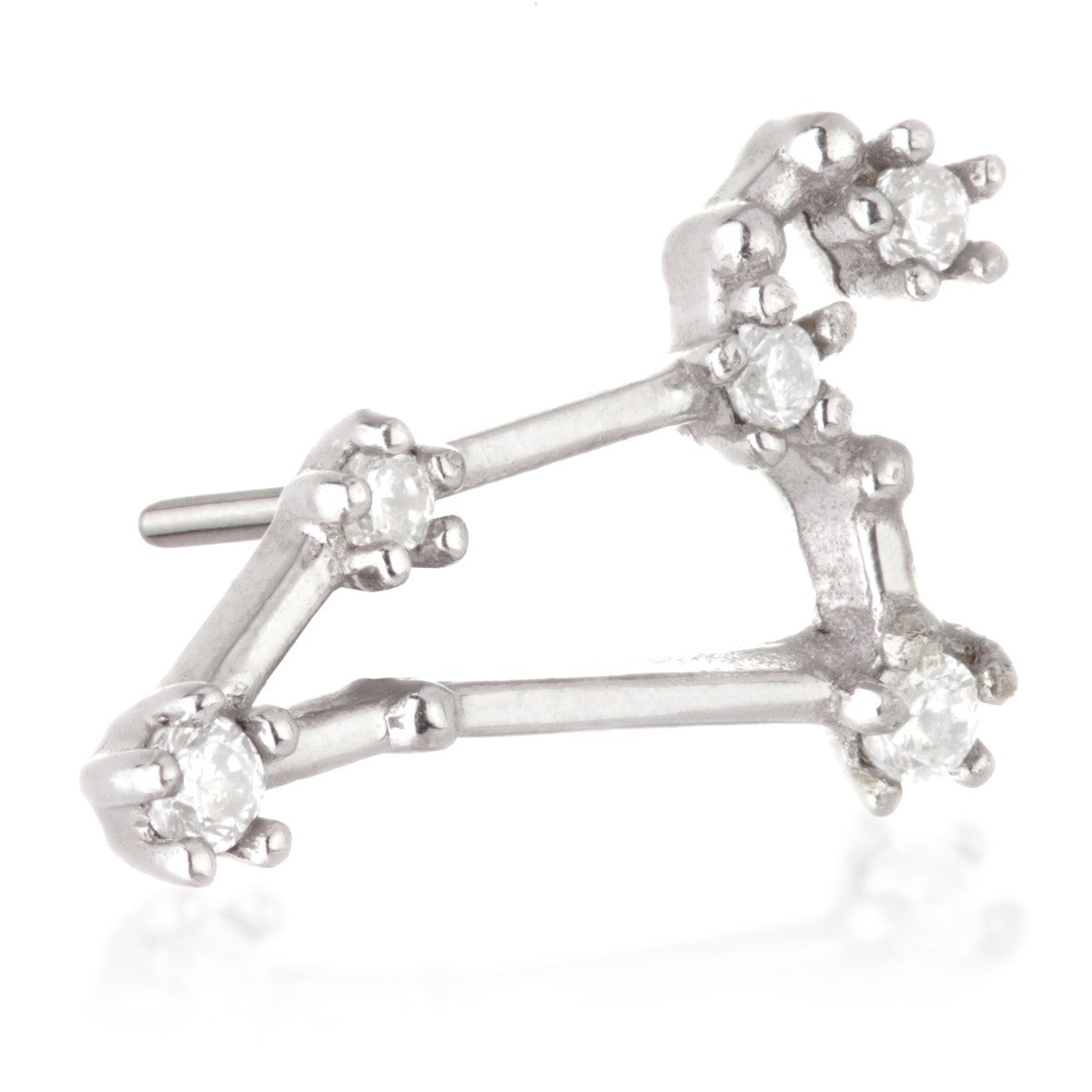 Leo Threadless Jewelled Zodiac Constellation Pin Attachment