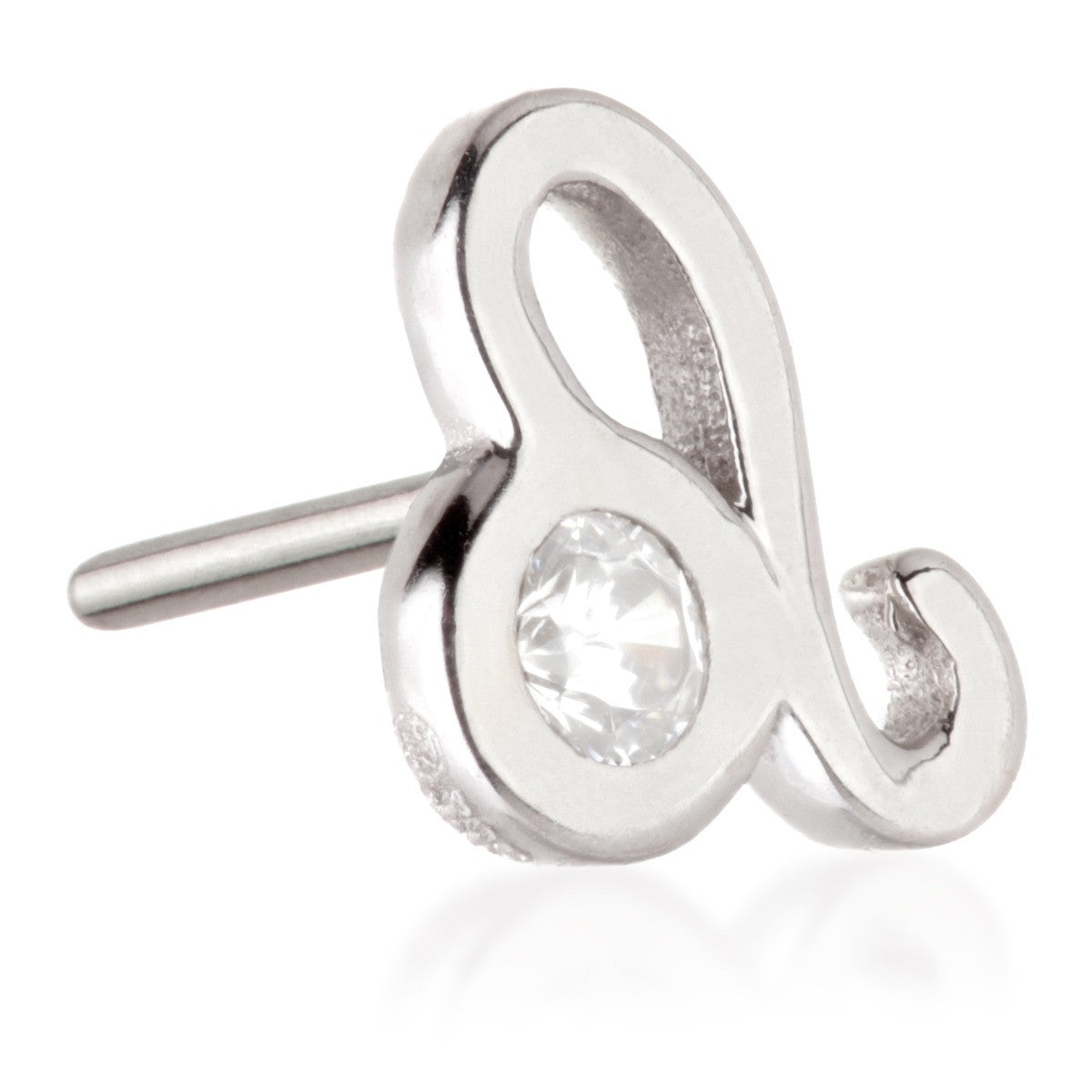 Leo Threadless Jewelled Zodiac Pin Attachment