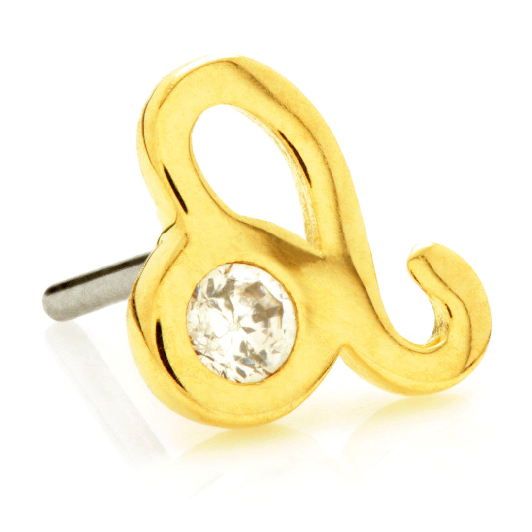 Leo Threadless Jewelled Zodiac Pin Attachment