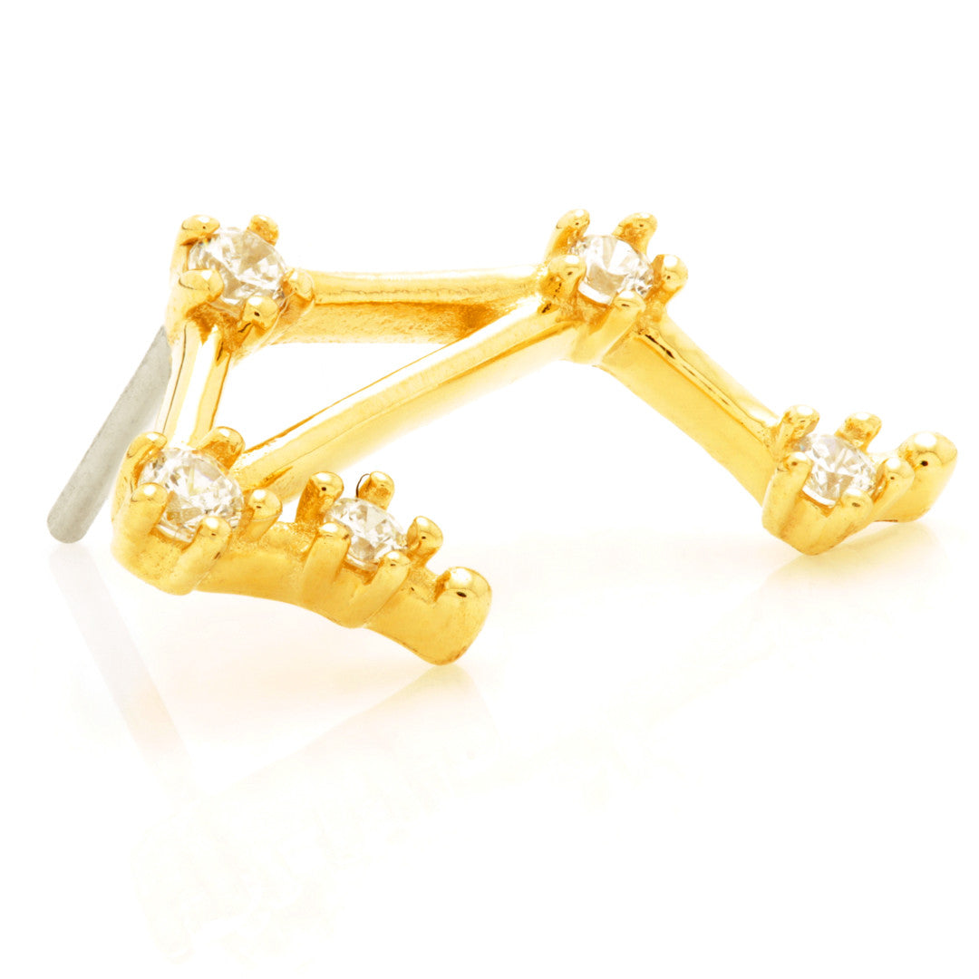 Libra Threadless Jewelled Zodiac Constellation Pin Attachment