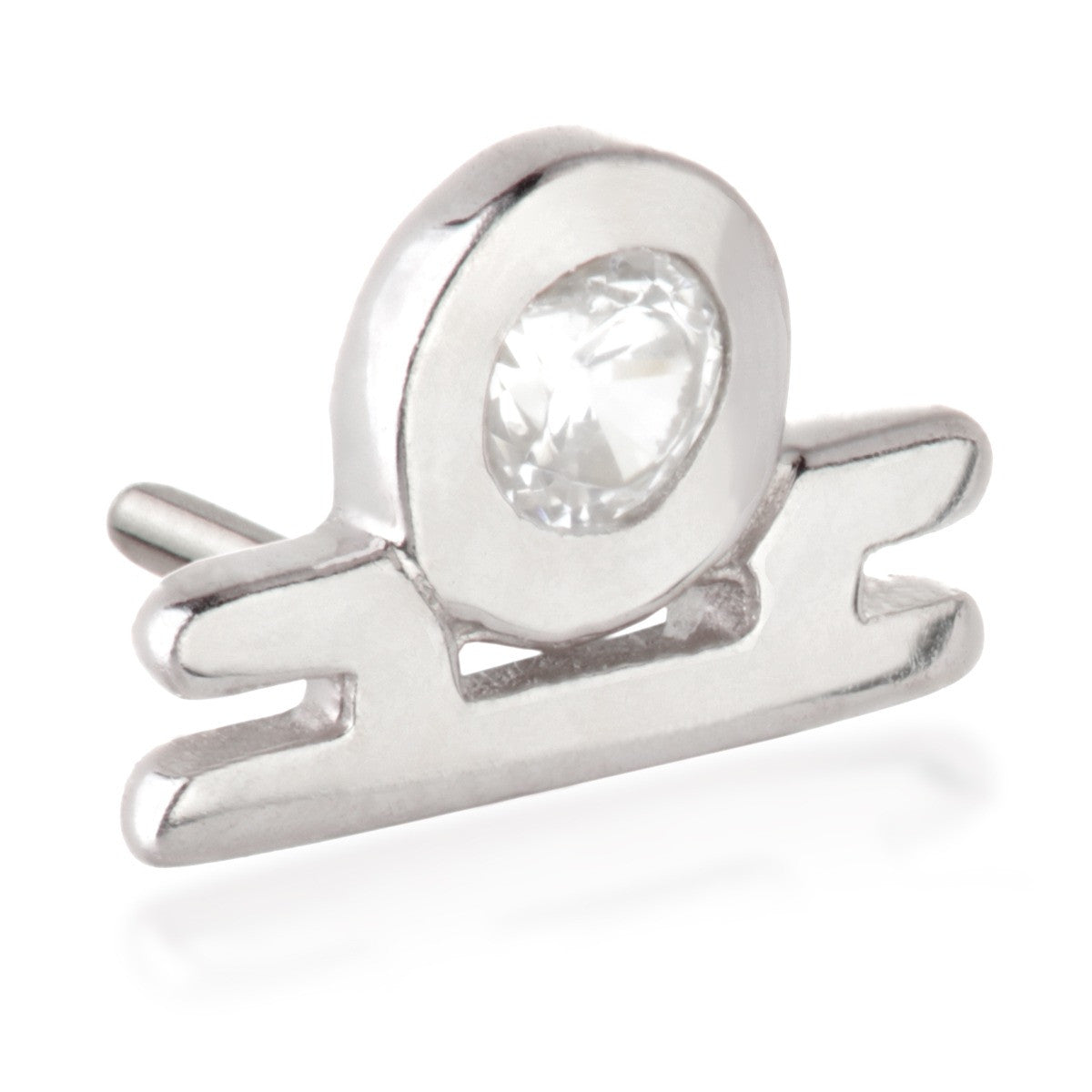 Libra Threadless Jewelled Zodiac Pin Attachment