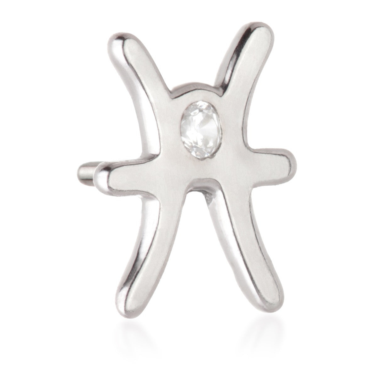 Pisces Threadless Jewelled Zodiac Pin Attachment