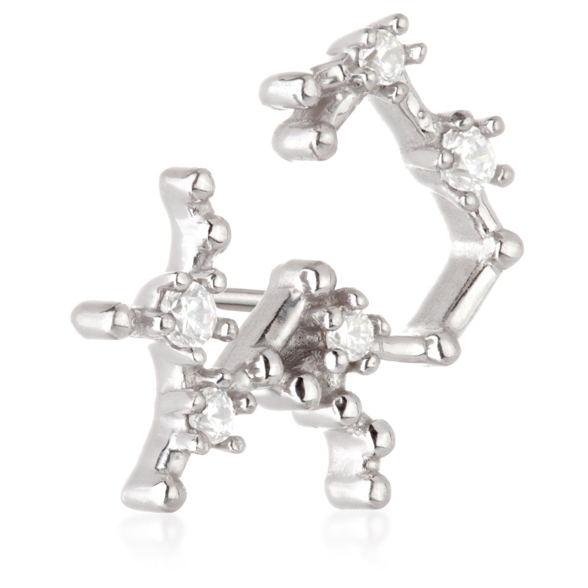 Sagittarius Threadless Jewelled Zodiac Constellation Pin Attachment