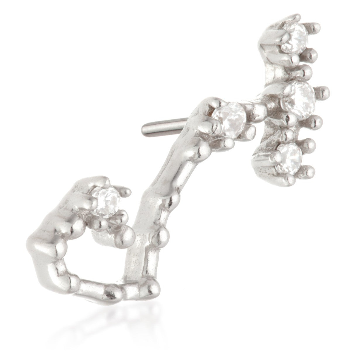 Scorpio Threadless Jewelled Zodiac Constellation Pin Attachment