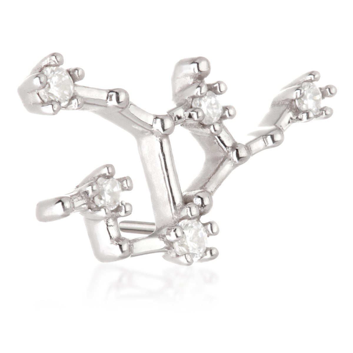 Virgo Threadless Jewelled Zodiac Constellation Pin Attachment