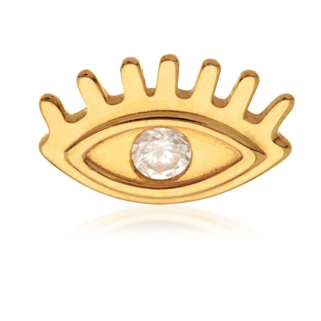 TL - 14ct Threadless All Seeing Eye Single Jewelled Attachment