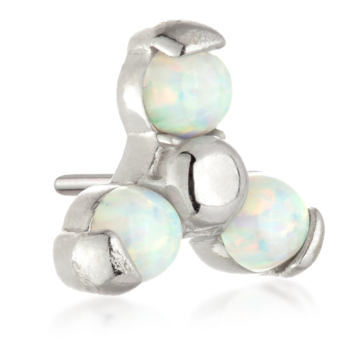 TL - 14ct Threadless Gold Opal Trinity Pin Attachment