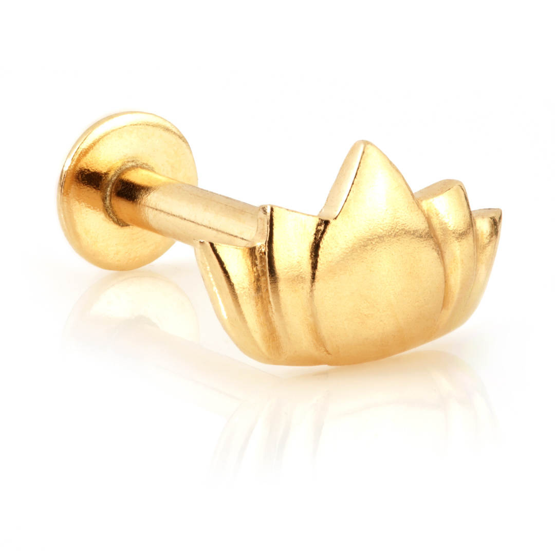 TL - 9ct Gold Lotus Internal Labret