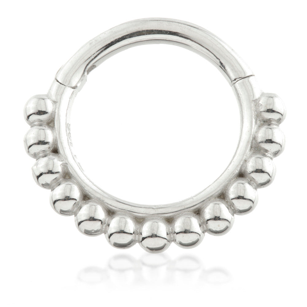 Solid Gold Ball Hinge Ring