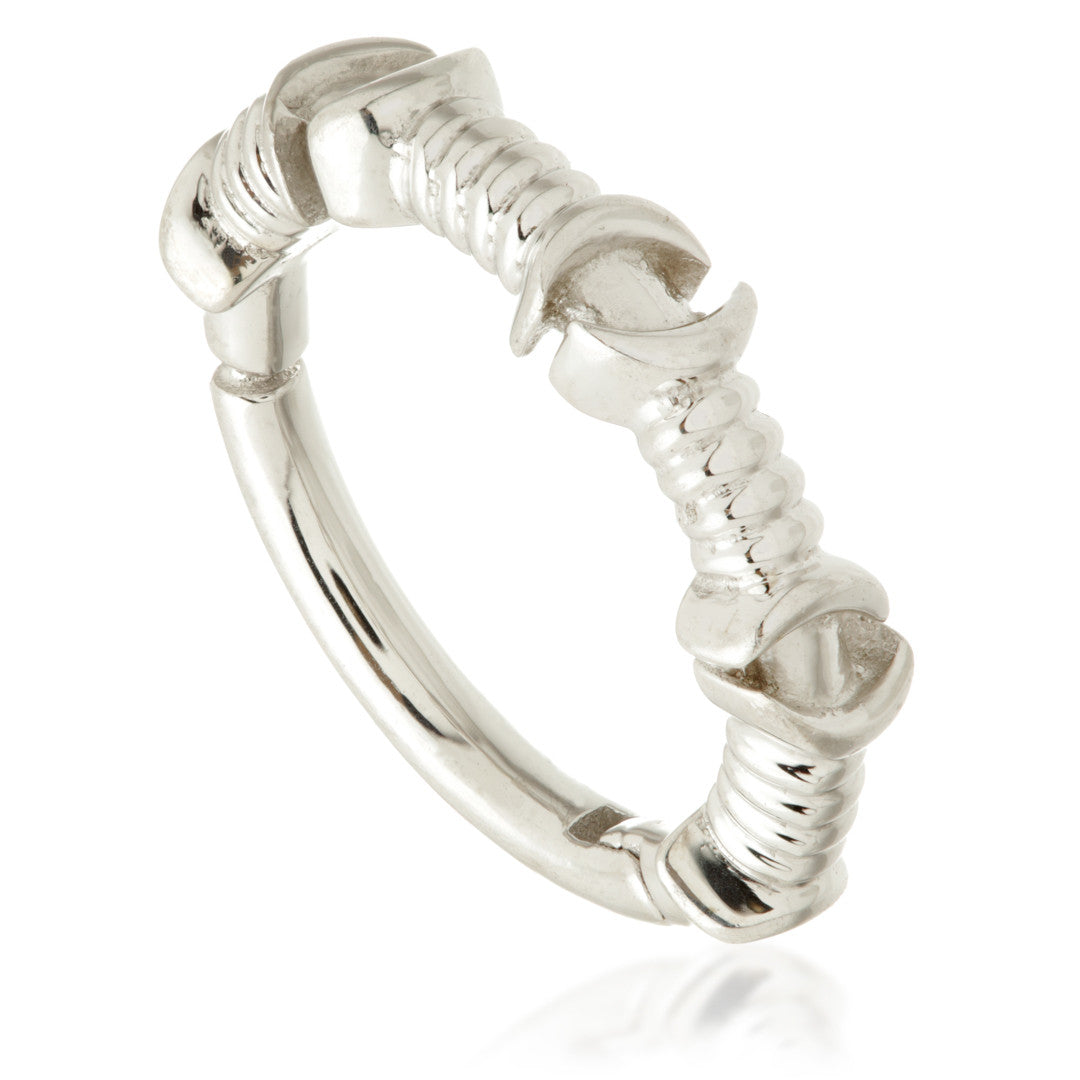 TL - Gold Barbed Wire Hinge Ring