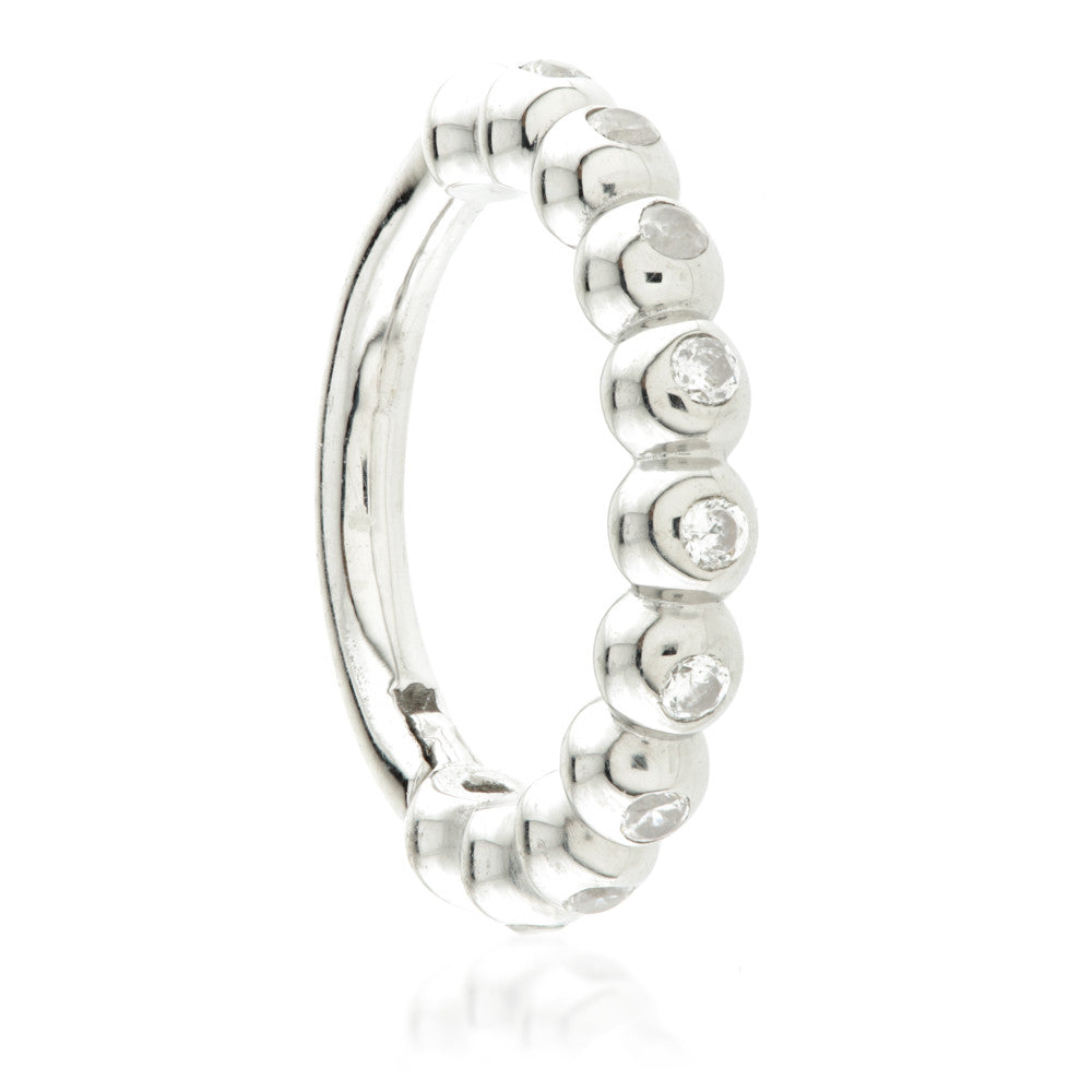 TL - Gold Jewelled Bubble Hinge Ring