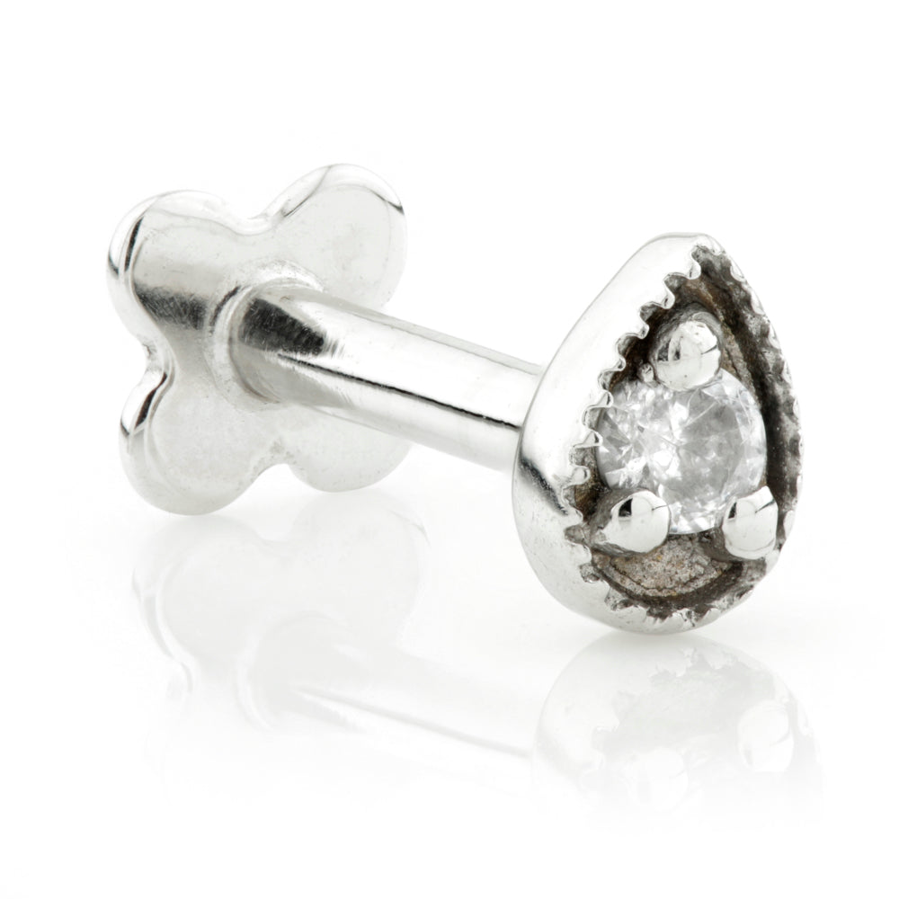 TL - Gold Jewelled Miligrain Tear Internal Labret