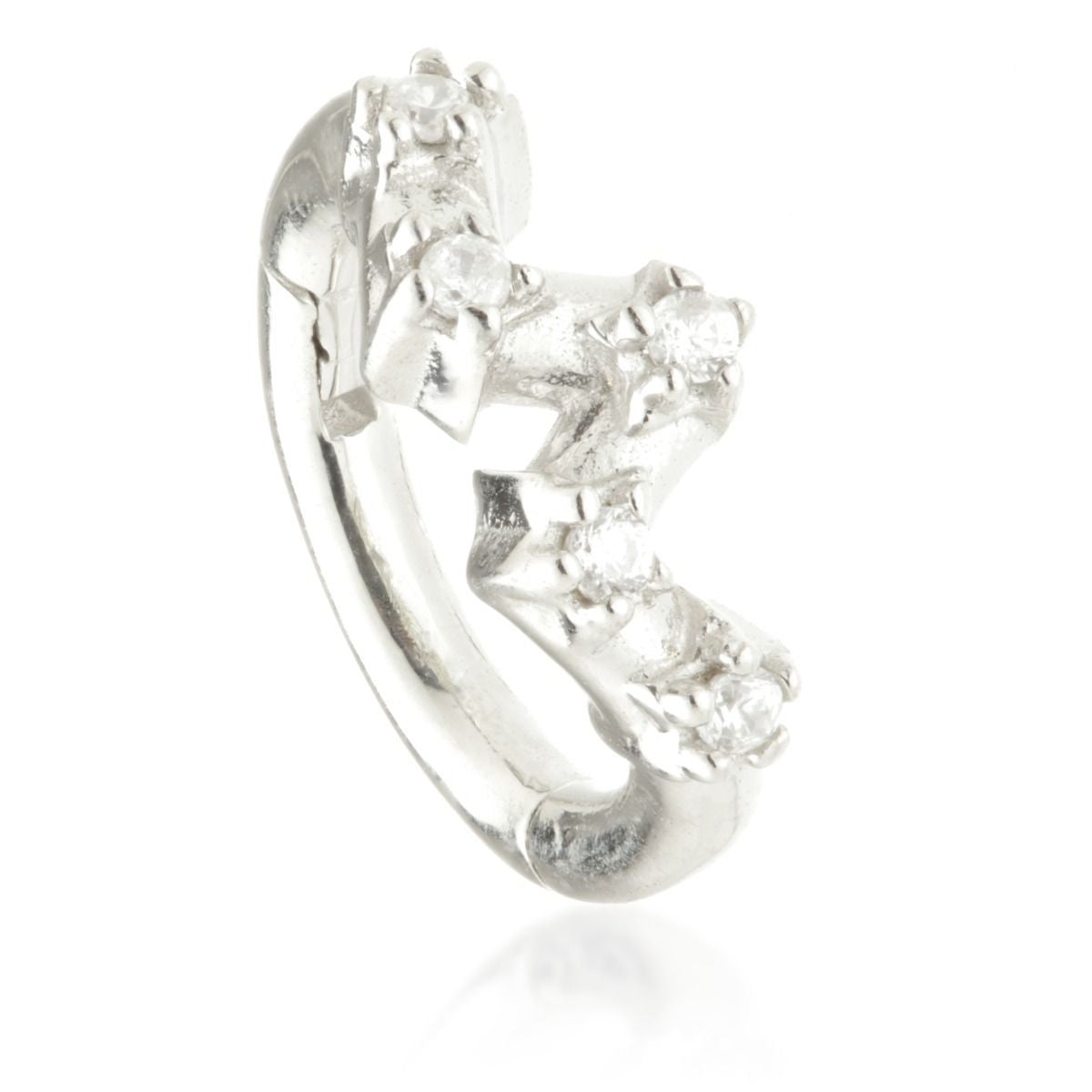 TL - Gold Jewelled Zig-Zag Hinge Segment Ring