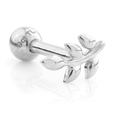 TL - 14 Carat Gold Leaf Cartilage Bar - 1.2mm