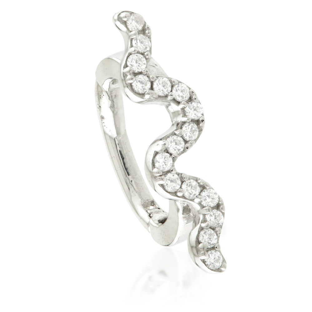 TL - Gold Pave Snake Rook Ring