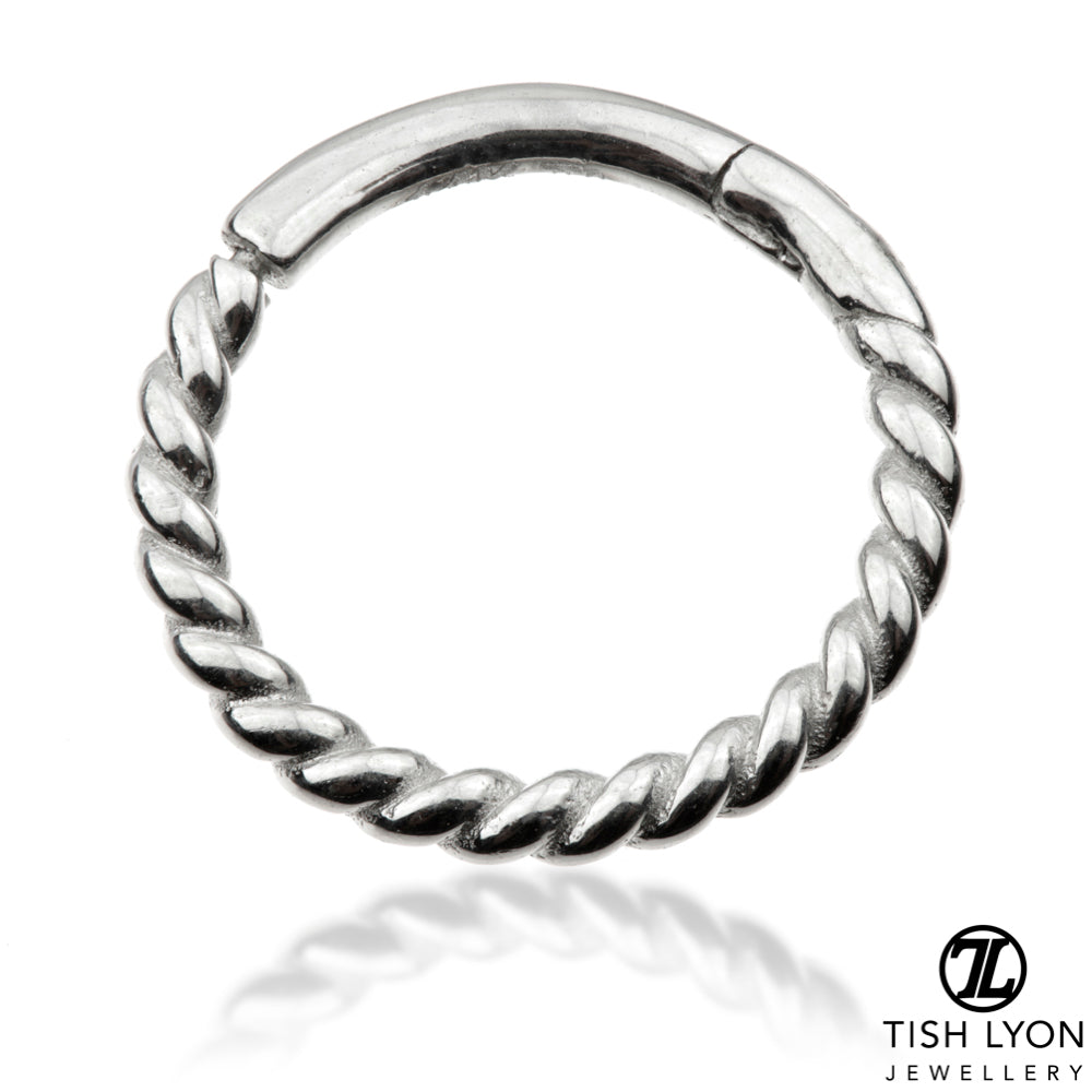 TL - Gold Rope Hinge Ring