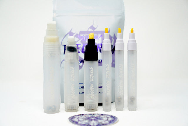 Electrum Refillable Stencil Lettering Markers - Pack of 6