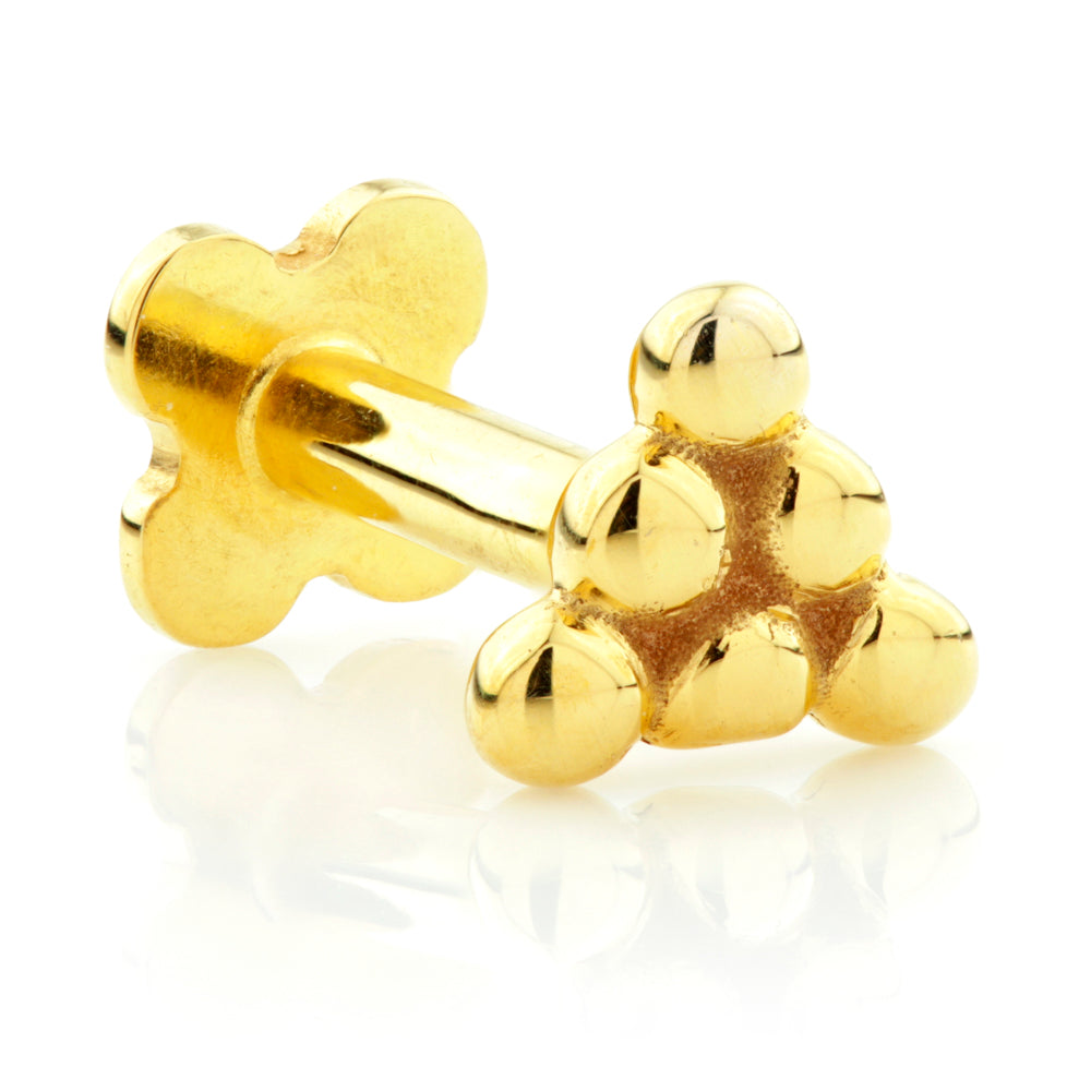 TL - Gold Triangle Dot Internal Labret