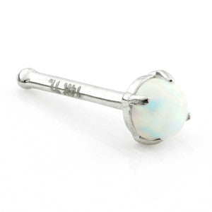 TL - 14ct Opal Gem Straight Nose Stud