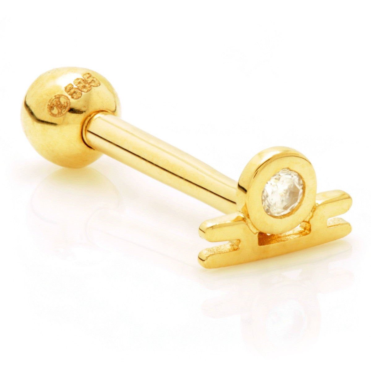 Libra Solid Gold Jewelled Zodiac Microbar