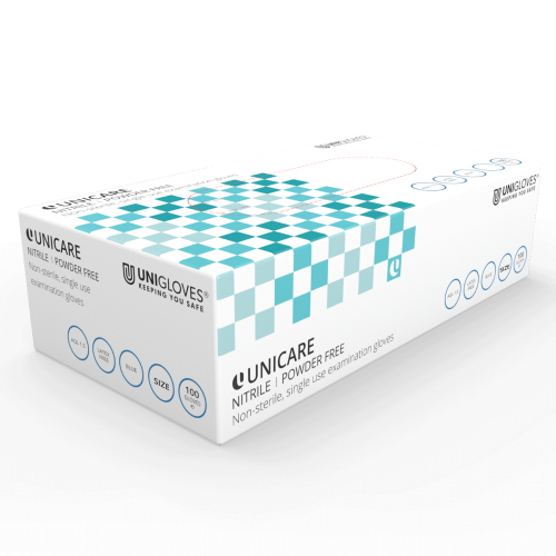 Unicare Blue Nitrile Gloves