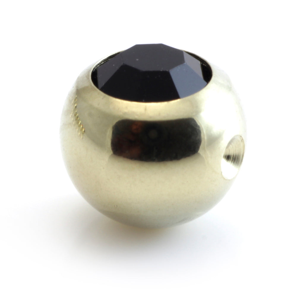 Zircon Gold Steel Clip In Gem Ball