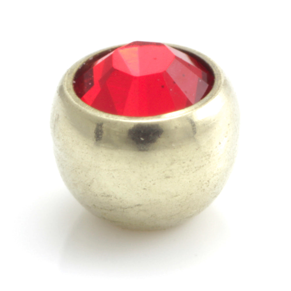 Zircon PVD Gold Ti Micro Gem Ball