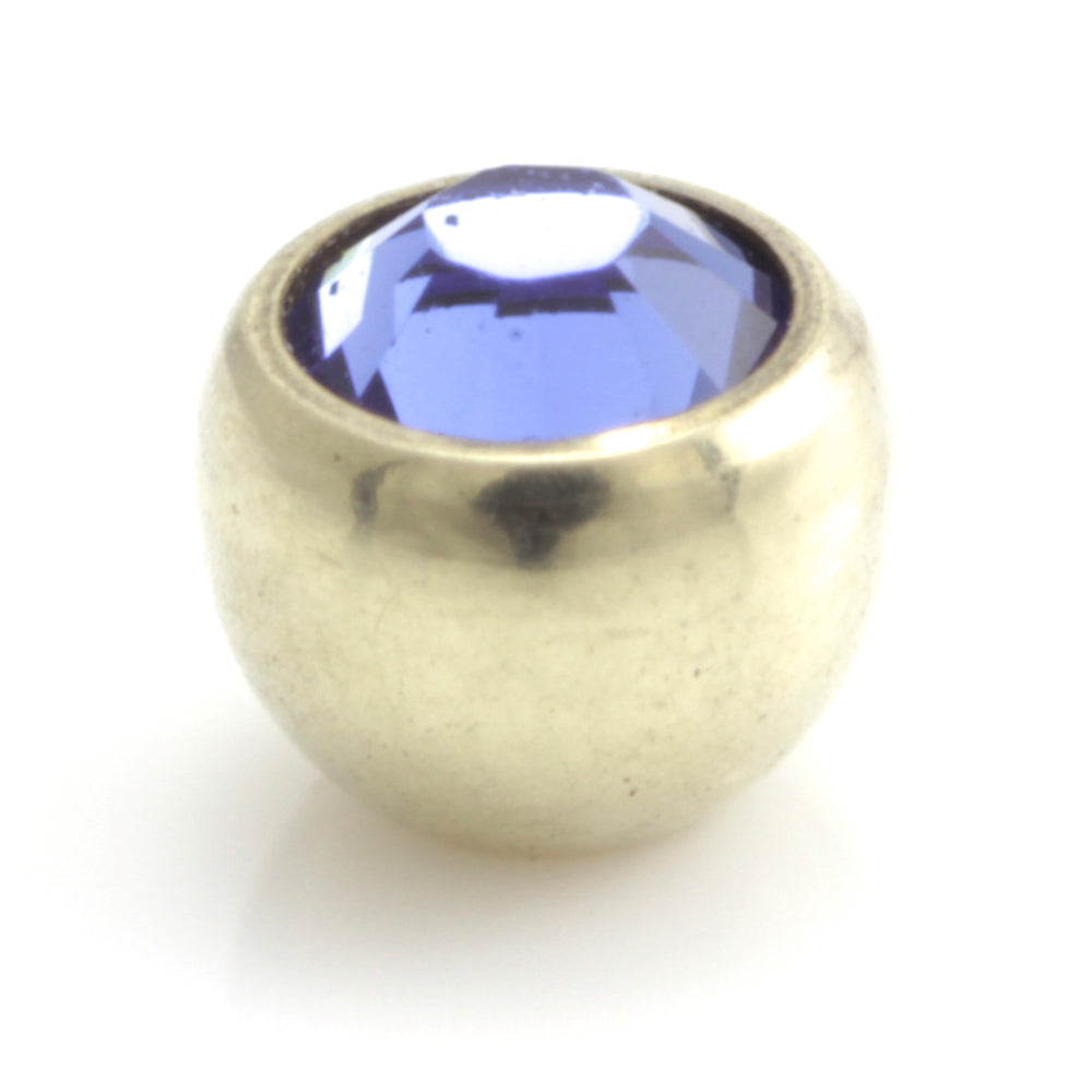 Zircon Gold Steel Gem Ball