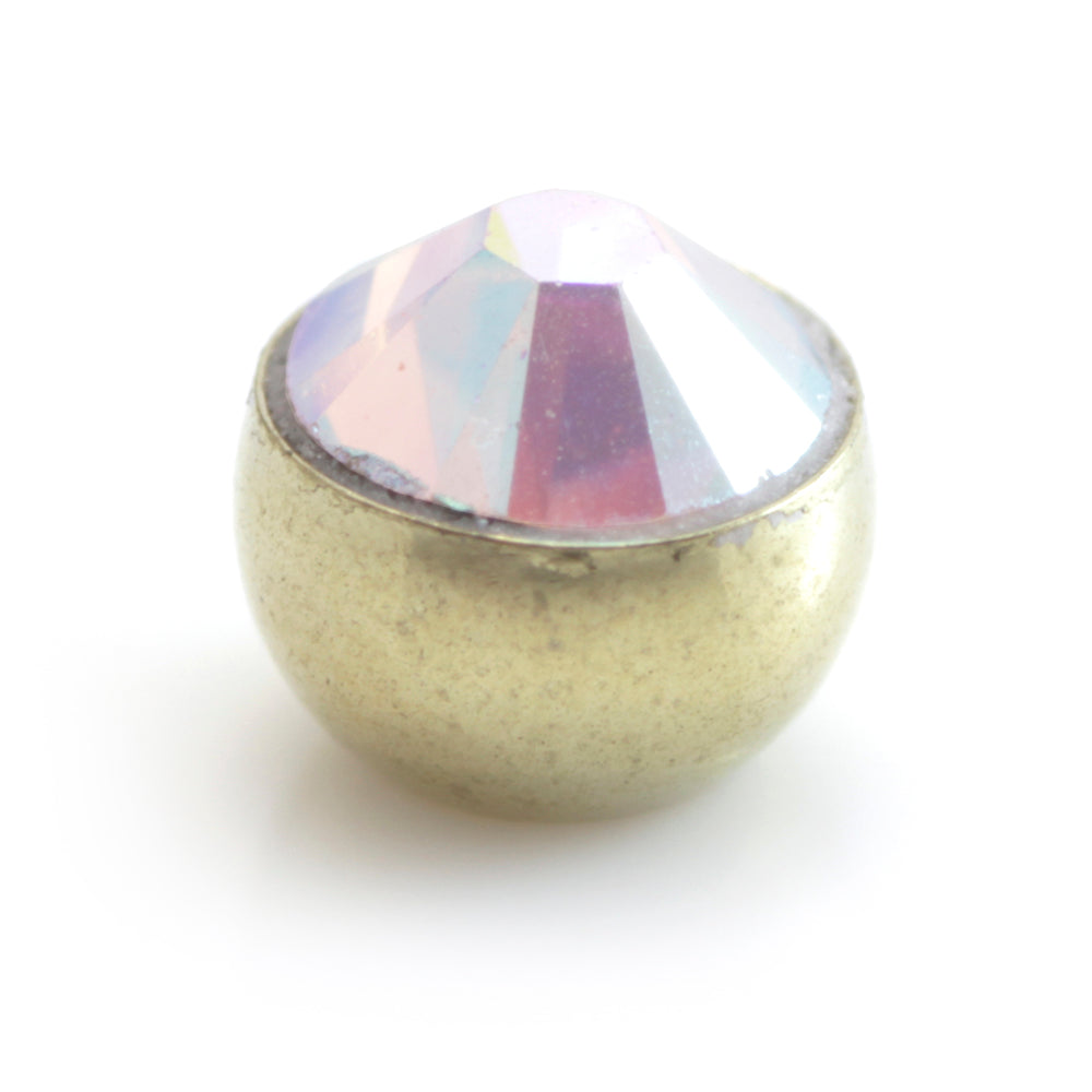 Zircon Gold Steel Micro Gem Ball