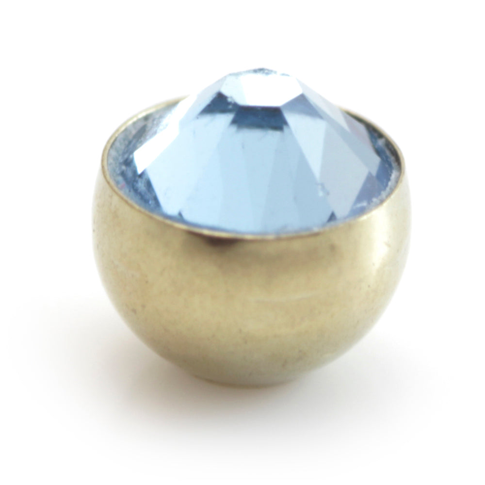Zircon Gold Steel Micro Gem Ball