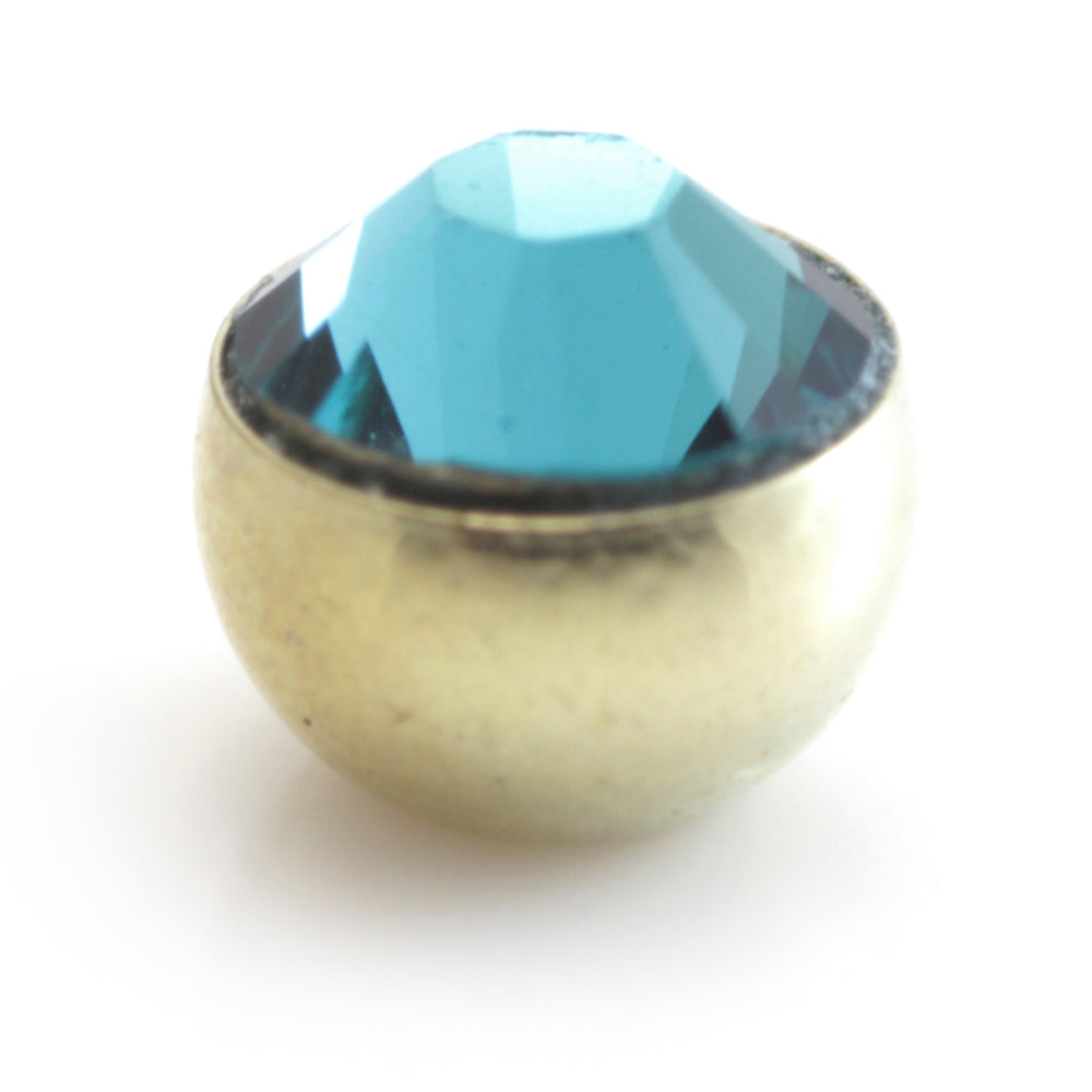 Zircon Gold Steel Micro Gem Ball