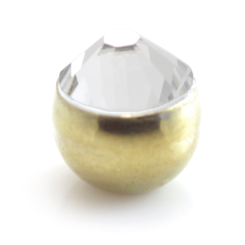 Zircon Gold Steel Micro Gem Ball