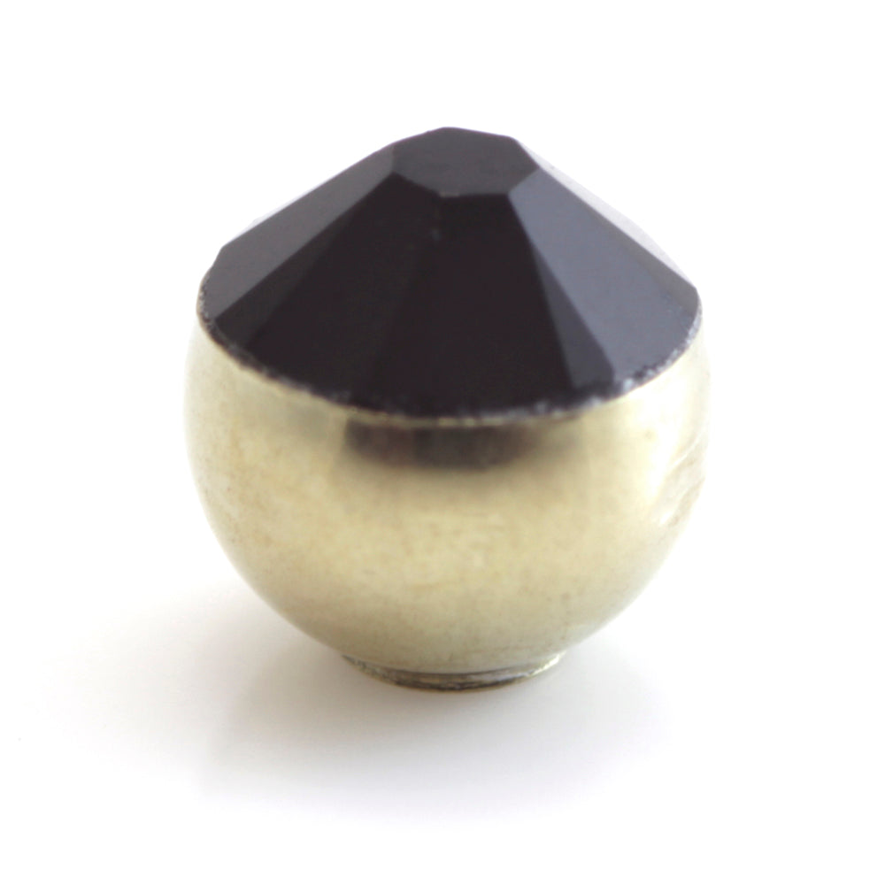 Zircon Gold Steel Micro Gem Ball