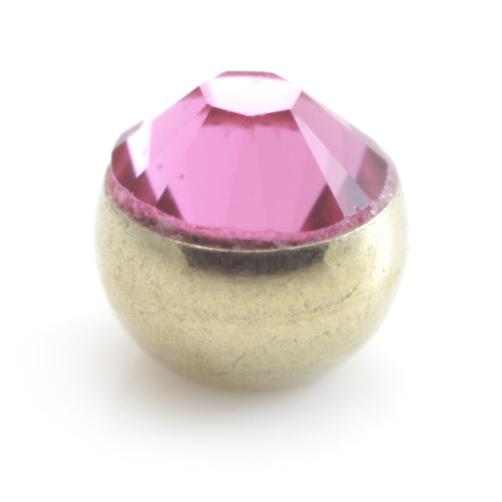 Zircon Gold Steel Micro Gem Ball