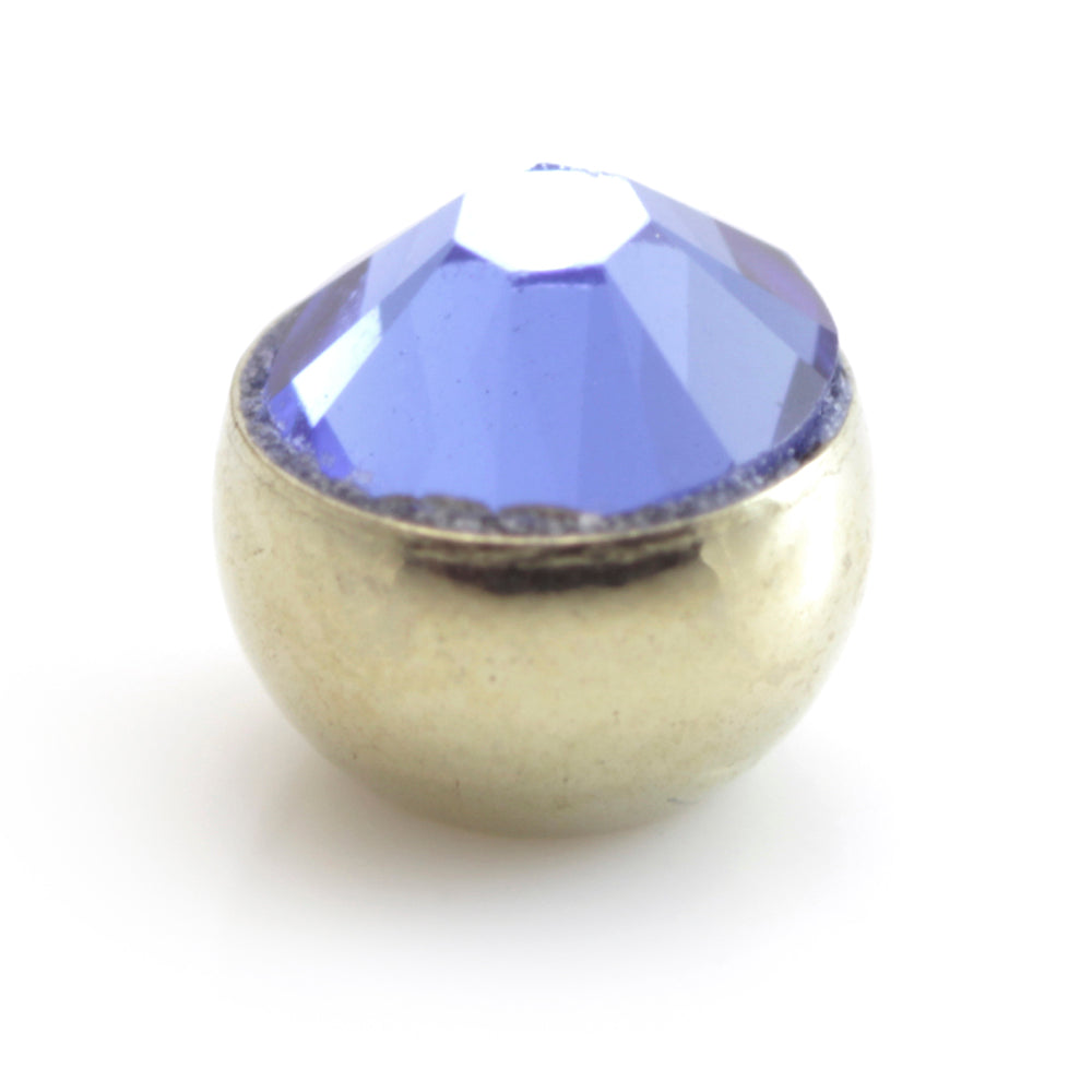 Zircon Gold Steel Micro Gem Ball