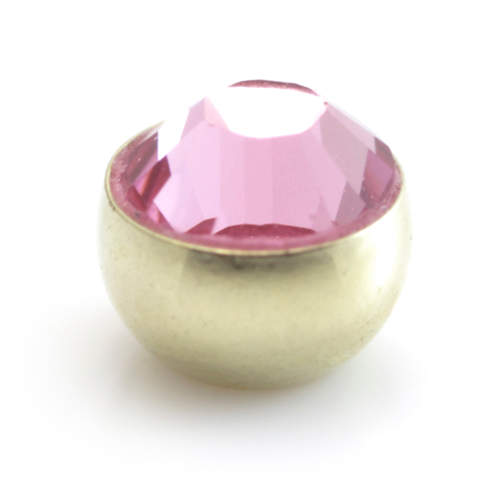 Zircon Gold Steel Micro Gem Ball