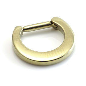 Zircon Gold Steel Septum Ring