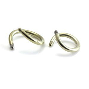 Zircon Gold Steel Spiral Stem