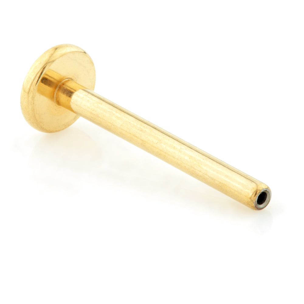 Zircon Gold Threadless Ti Micro Labret Stem