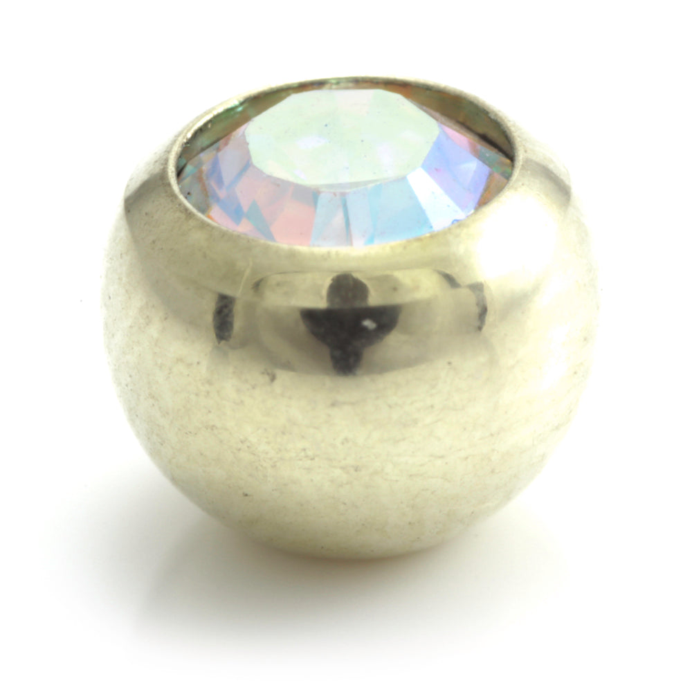 Zircon PVD Gold Ti Gem Ball