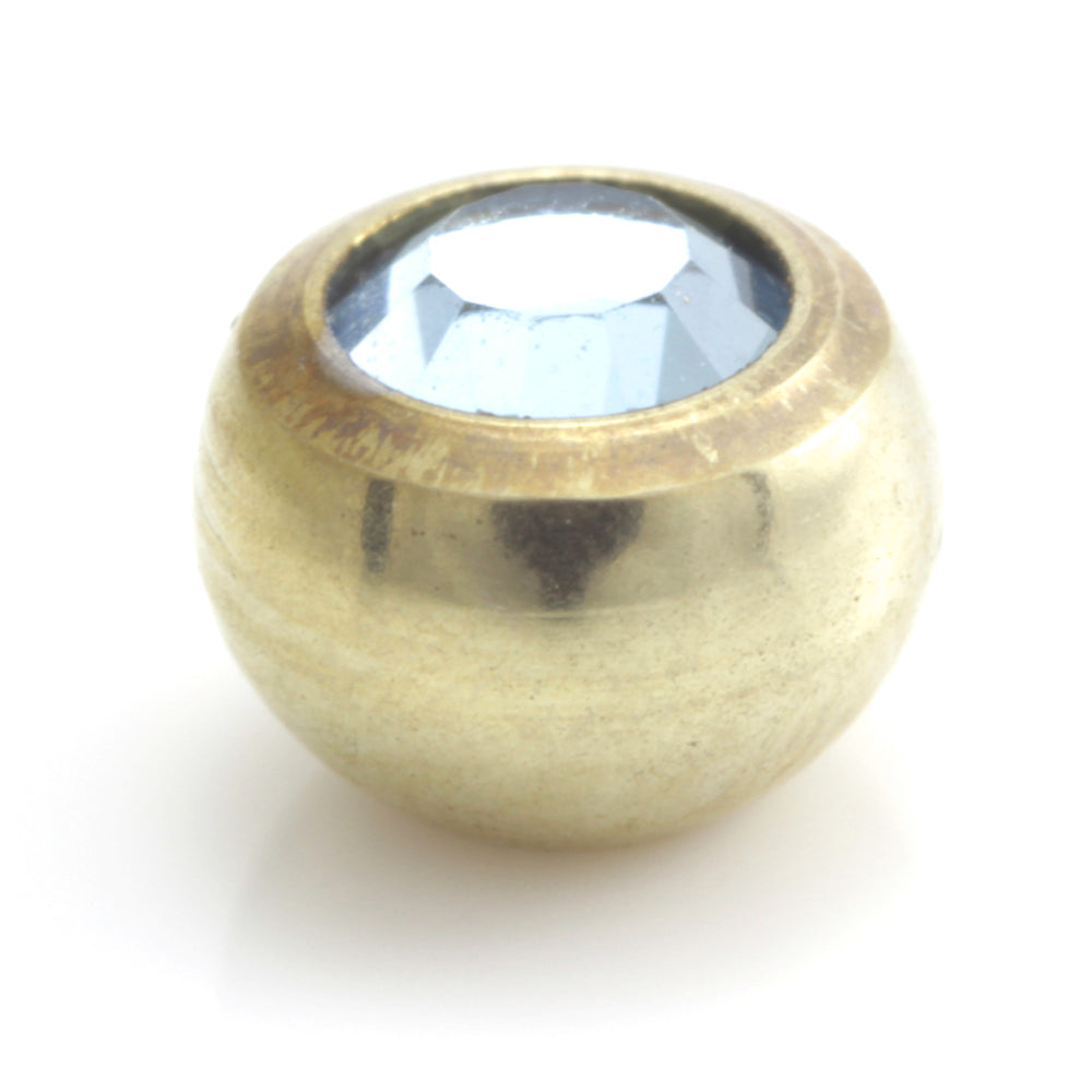 Zircon PVD Gold Ti Gem Ball