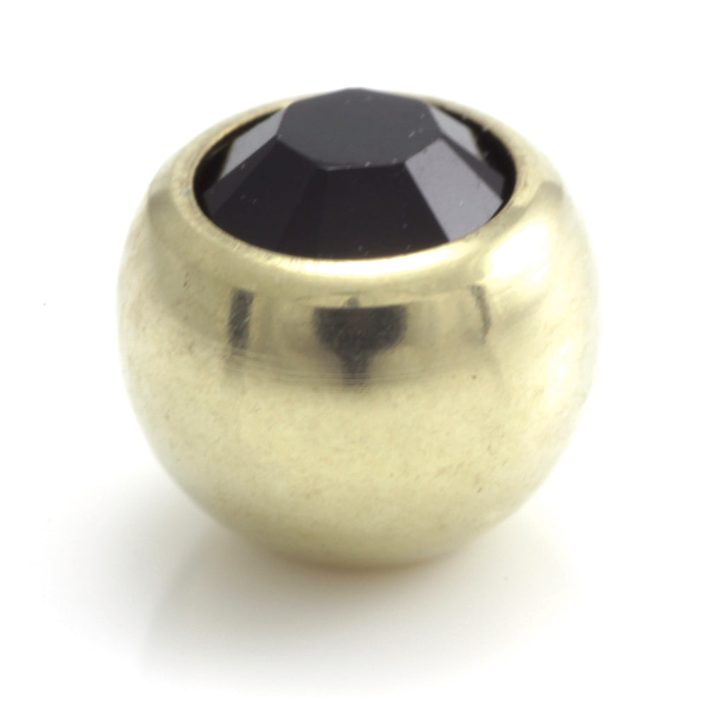 Zircon PVD Gold Ti Gem Ball