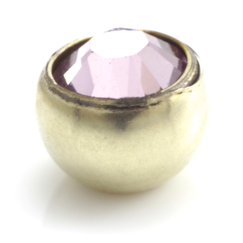 Zircon PVD Gold Ti Gem Ball