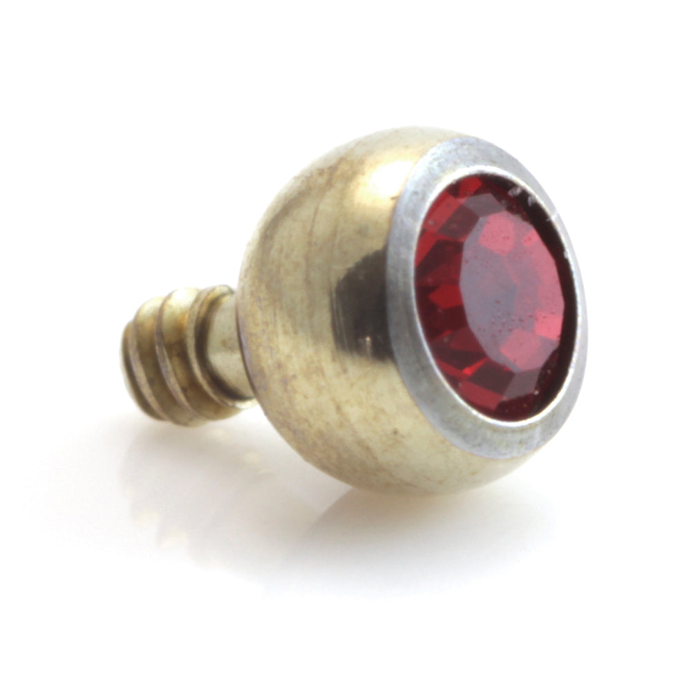 Zircon PVD Gold Ti Micro Internal Gem Ball