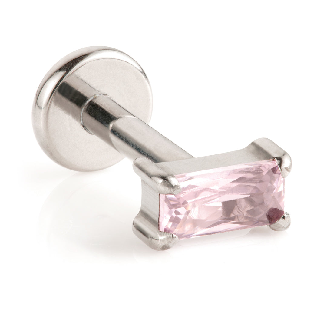Ti Internal Labret with Mini Baguette Gem Attachment