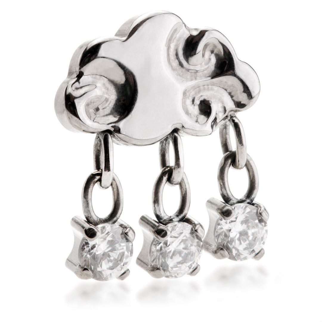 Ti Threadless Cloud Attachment with Hanging Gems