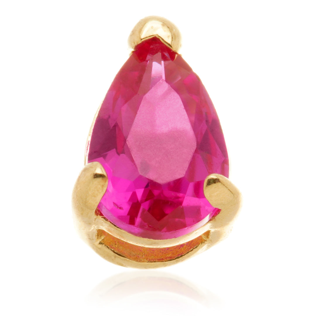 TL - 14ct Internal Gold Teardrop Gem Attachment