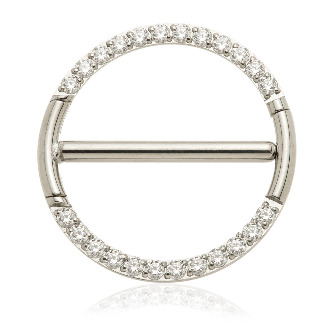 Ti Jewelled Double Nipple Clicker